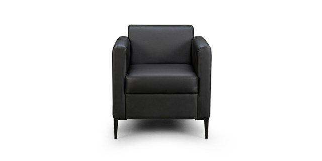 71-0316-KENT-ARMCHAIR-PVC-BLACK-FRONT